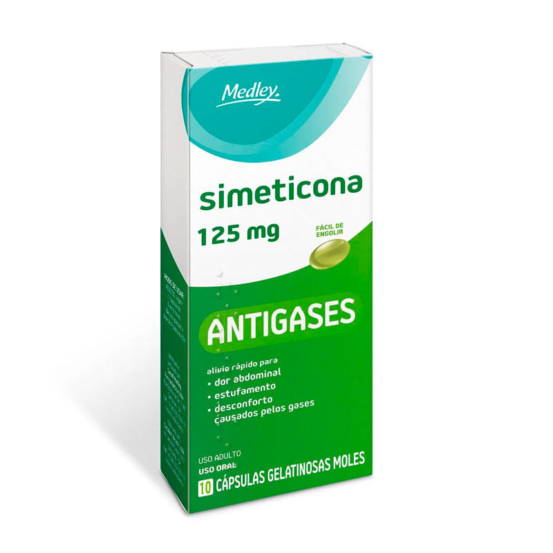 Simeticona 125mg 10 Cápsulas em Gel